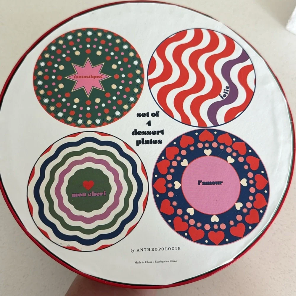 Paris Maeve boxed set of 4 plates